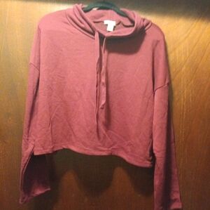 Bozzolo Woman's Cowl Neck Pullover Sweatshirt Size Large NWOT Burgundy